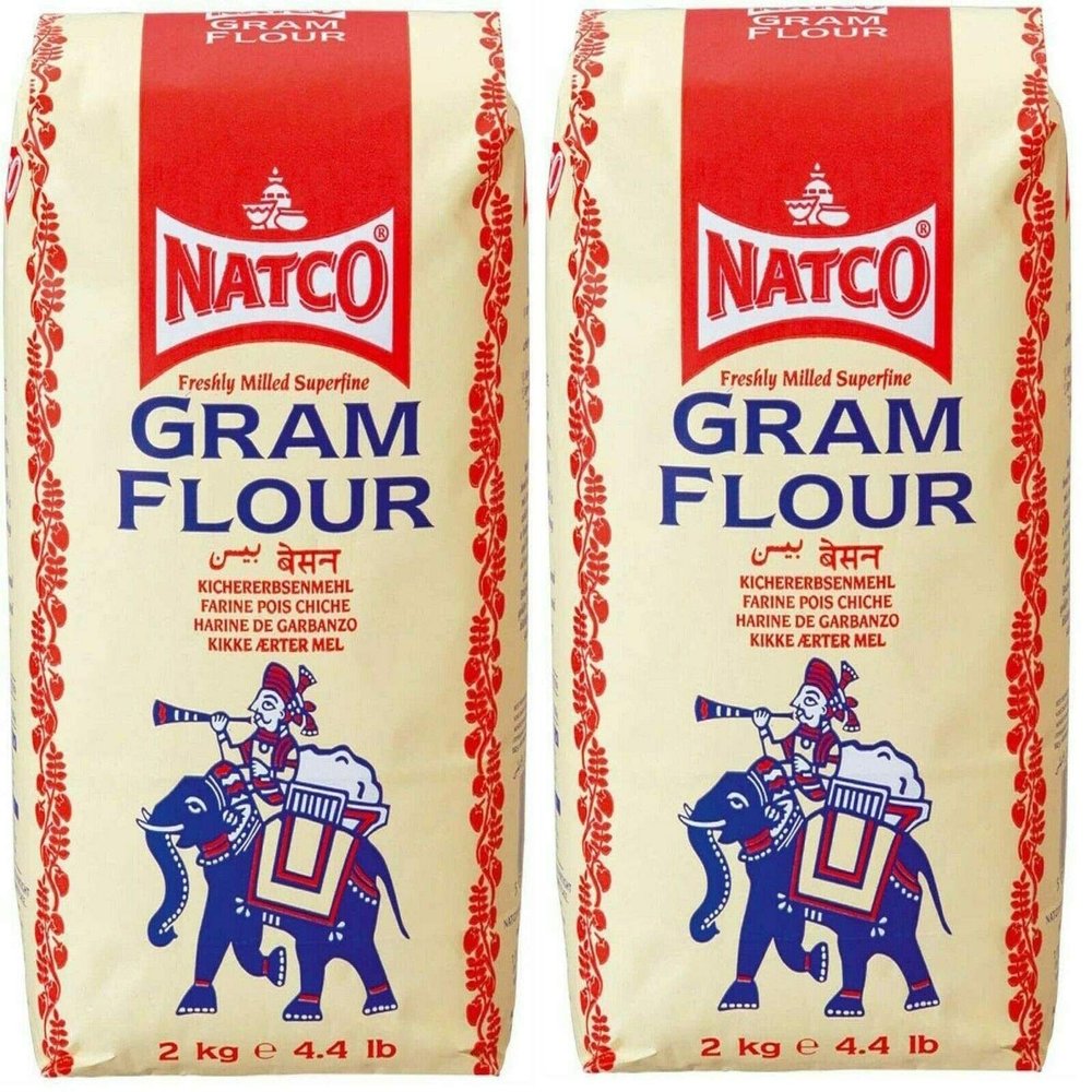 2 x 2kg Natco Gram Flour Besan Chickpeas Flour for Pakoras Onion Bhajis