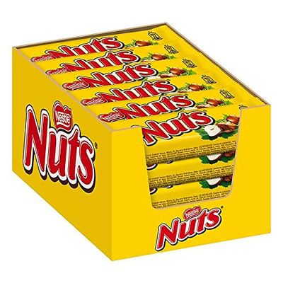 Nestl Nuts Hazelnut Bars 42 g (Pack of 24)