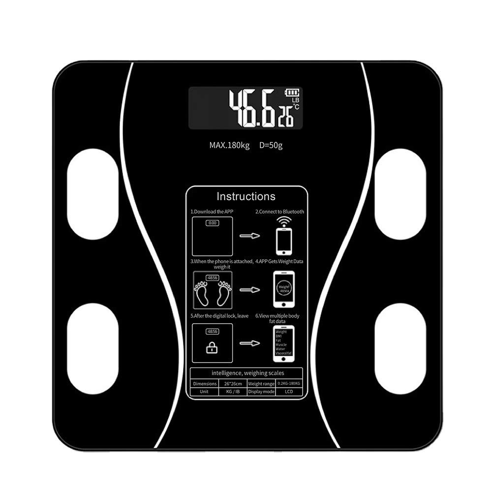 Floor Human Weighing Smart Body Fat Scale Floor Scientific Smart Electronic Led Digital Weight Measuring Balance Bluetooth App Android Or iOS New Charging