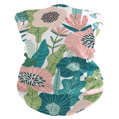 hengpai Neck Gaiter Women Face Scarf Mask-Dust, Balaclava Face Mask Bandana Floral Flower Abstract