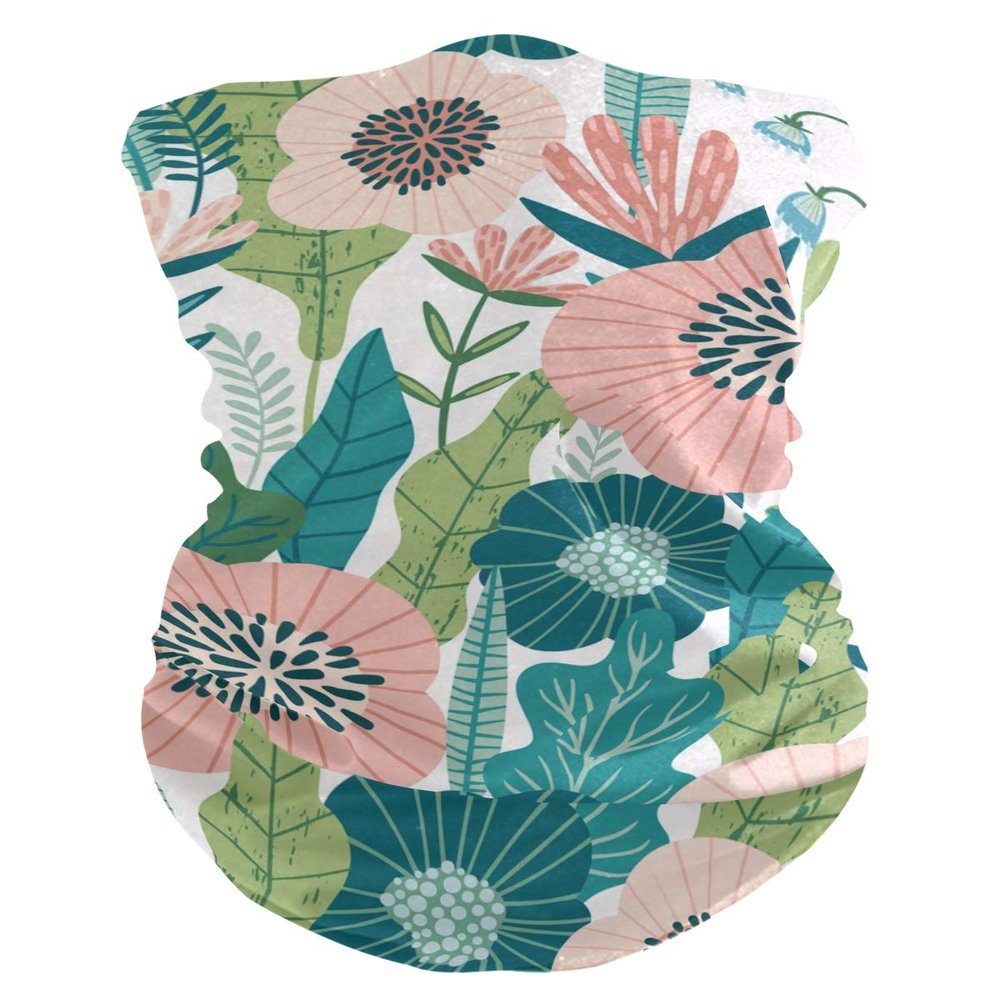 hengpai Neck Gaiter Women Face Scarf Mask-Dust, Balaclava Face Mask Bandana Floral Flower Abstract