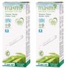 2 x 14 Masmi Super Applicator Cotton Tampons Certified Organic Hypoallergenic, Biodegradable, Cardboard Applicator, Free of Perfume Viscose Rayon Chlorine and Dioxin (Twin Pack) view 1
