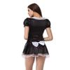 KHDFYER Lingerie for Women Sexy Sexy Cosplay French Apron Maid Dress Women Exotic Servant Costume Adult Halloween Party Uniform Plus Size-Black_XXXL view 3