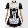 KHDFYER Lingerie for Women Sexy Sexy Cosplay French Apron Maid Dress Women Exotic Servant Costume Adult Halloween Party Uniform Plus Size-Black_XXXL view 4