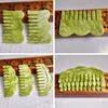 Jade Gua Sha Scraping Massage Tool Hand Made Jade Guasha Board, Tools for SPA Acupuncture Therapy Trigger Point Treatment on Face Arm Foot Small(Comb)Green,Wavy 1 view 4