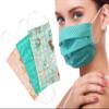 Lilind 3 Pack Cloth Face Masks, Comfortable Gift, Handmade in UK, Breathable, Soft, Reusable and Washable Covering, 100% Cotton, Mix Green view 1