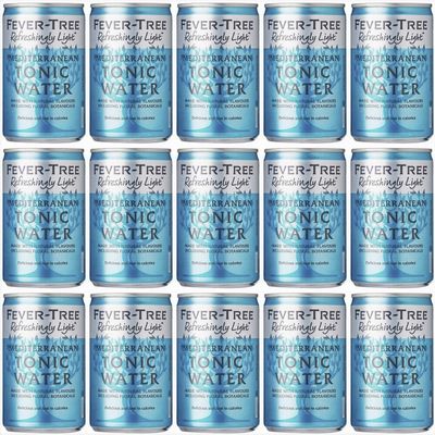 Fever-Tree Refreshingly Light Mediterranean Tonic Water 15 x 150ml Cans