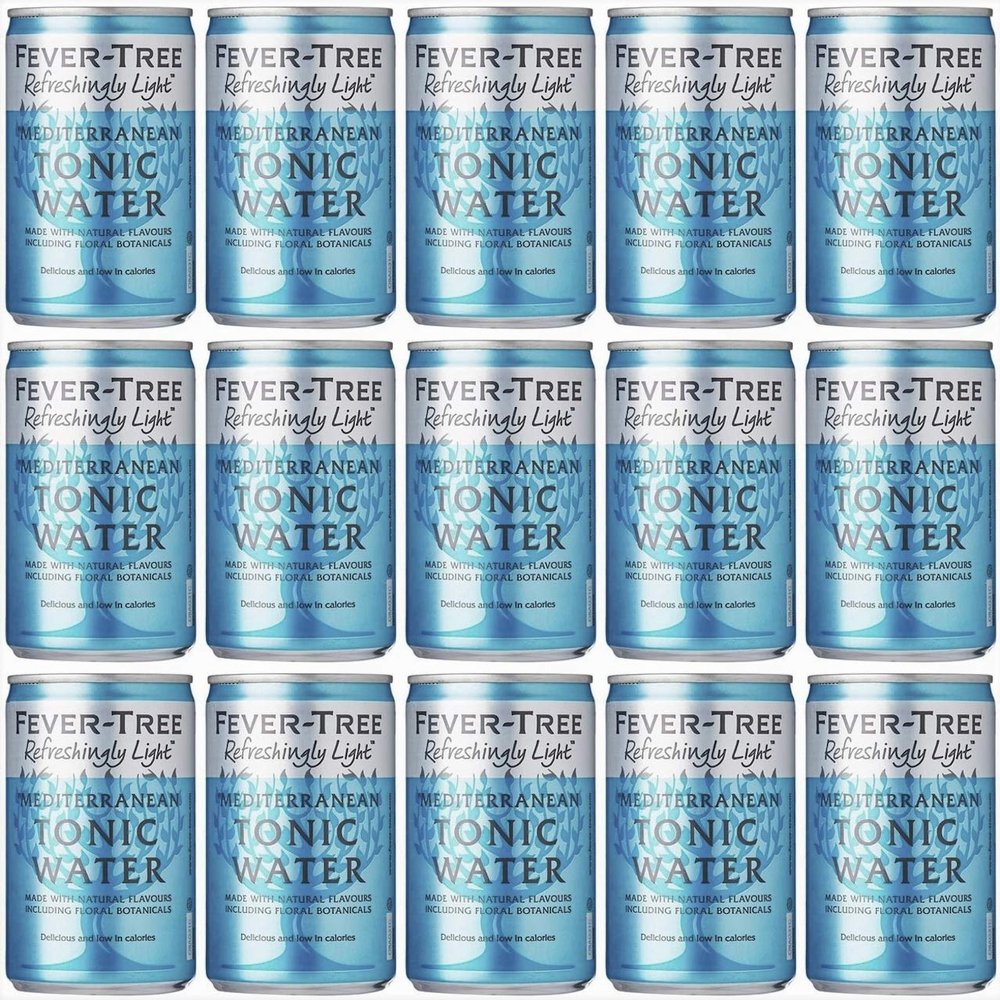 Fever-Tree Refreshingly Light Mediterranean Tonic Water 15 x 150ml Cans