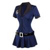 KHDFYER Sexy Nightwear Women Sexy Female Police Costume Cosplay Ladies Cop Officer Uinform Halloween Party Policeman Fancy Dress-Blue_S view 2