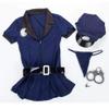 KHDFYER Sexy Nightwear Women Sexy Female Police Costume Cosplay Ladies Cop Officer Uinform Halloween Party Policeman Fancy Dress-Blue_S view 4