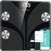 Scales for Body Weight and Fat Percentage with App & Bluetooth, High Precision 0.1lb Digital Bathroom Scales, Analyzes 13 Body Composition Data (Weight, Fat%, Water, BMI), 400 lbs Capacity, Black view 1
