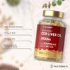 Cod Liver Oil Capsules High Strength | 2000mg | 360 Softgel Pills | Rich in Omega 3, Vitamins A & D | Supplement with 171mg of DHA and 151mg of EPA | by Horbaach view 2