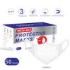3D Disposable Mask, Elastic Cloth Ear Straps Breathable Face Mask Individual Package 50pcs White view 4
