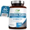 60 Billion CFU Bio Cultures Probiotics with Prebiotics 30 Capsules Multi Strain Advanced Formula for Men and Women by Natures Zest view 1