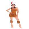 Sexy Outfits for Women Sexy Women S Fringed Native Indians Princess of Savage Forests Hunter Costume Set Cosplay for Halloween Party Fancy Dress-Brown_XL view 1