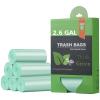 AYOTEE Small Trash Bags 2.6 Gallon Compostable Trash Bags Bathroom Wastebasket Can Liners, 125 Count Mini Compost Bags for Kitchen Bathroom Office Fit 10 Liter, Green view 1