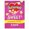 Butterkist SWEET Microwave Popcorn 3x60g Packs, Case of 10 - Gluten free, Source of Fibre, Made from Wholegrains, No Artificial Colours or Flavours, Suitable for Vegetarians