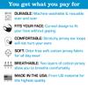 Buttonsmith Black Adult Cotton Face Mask with Filter Pocket - Pack of 4 - Two Layer Soft T-Shirt Material - Washable, Reuseable - Adult One Size - Made in The USA view 2