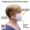 Buttonsmith Black Adult Cotton Face Mask with Filter Pocket - Pack of 4 - Two Layer Soft T-Shirt Material - Washable, Reuseable - Adult One Size - Made in The USA view 3