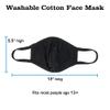 Buttonsmith Black Adult Cotton Face Mask with Filter Pocket - Pack of 4 - Two Layer Soft T-Shirt Material - Washable, Reuseable - Adult One Size - Made in The USA view 4