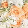 20 Napkins Roses in White and Orange Flowers Wedding Summer 33 x 33 cm view 1