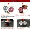 Casecover Stainless Steel Ham Stamped Meat Burger Pressed Meat Patty Stuffed Pie Machine Mould Pie Food Kitchen Gadget 1pc Silver view 3