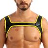 JEATHA Men's Neoprene Wide Shoulder Straps Chest Harness Belt Muscles Protector Clubwear Yellow M view 1