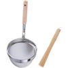 TIKUSAN Miso Strainer and Muddler Miso Dissolver Misokoshi Stainless Steel with Wooden Muddler for Making Miso Soup Made in Japan Large Size view 1