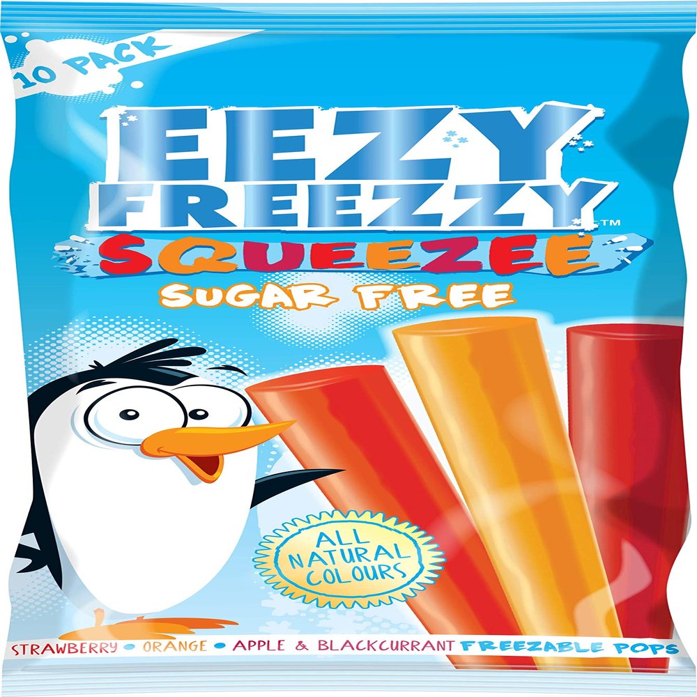 Eezy Freezzy Sugar Free Squeezee 10pk (x 20 Bags) , UB003