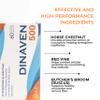 Dulac  Dinaven 500, Food Supplement for Leg Support Circulation, 60 Tablets, for Heavy and Tired Legs, Helps Improve Blood Flow, with Diosmin and Hesperidin, Made in Italy view 3