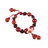 Adjustable Ladies Garnet Bracelet Beads Hand Strap Accessories Retro National Wind Hand-Knitted Wristband Jewellery-red view 1