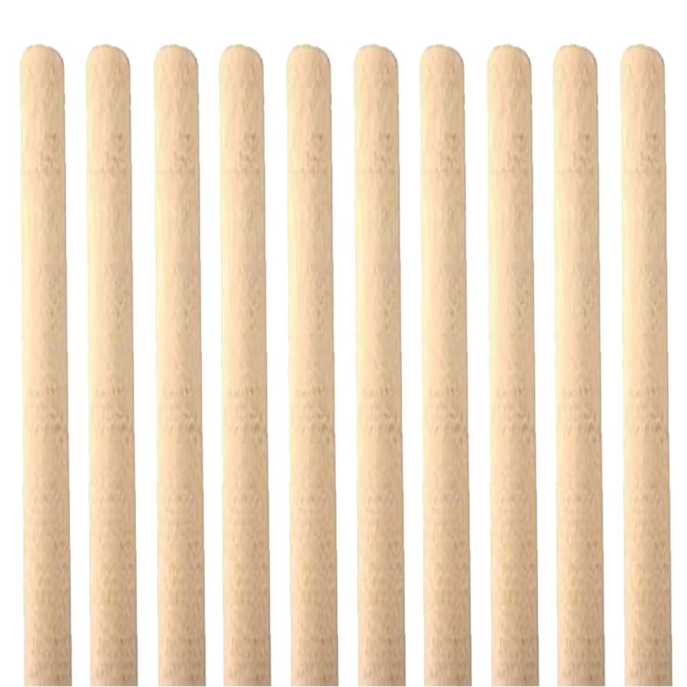 Newman and Cole Wooden Broom Handle Stick Wood Broomstick/Wooden Pole for Floor Mop Handle Brush Broom - 15/16 (23mm 24mm) 4ft (1200mm) Handles - Pack of 10