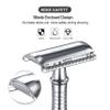 BAILI Double Edge Safety Razor Rust-proof Reusable Manual Long Handle Mild Aggression Wet Shaving Shaver for Men Women Barber Beard Bikini Armpit Hair Removal BD191C view 3