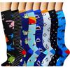 Compression Socks for Women & Men 8 Pairs 20-30 mmHg is Best Graduated Athletic, Running, Flight,Travel,Nurses - - L-x-L view 1