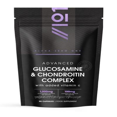 Glucosamine & Chondroitin Complex - 90 Capsules - with MSM, Boswellia, Rosehip, Ginger & Turmeric - Made from Pasture Raised, Grass-Fed Bovine (45 Day Supply) by Alpha01