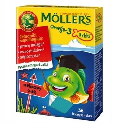 MLLER'S Omega-3 Gummy Fish for Children Raspberry Flavour