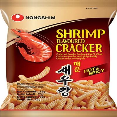 Nong Shim Hot & Spicy Shrimp Cracker (Pack of 12)