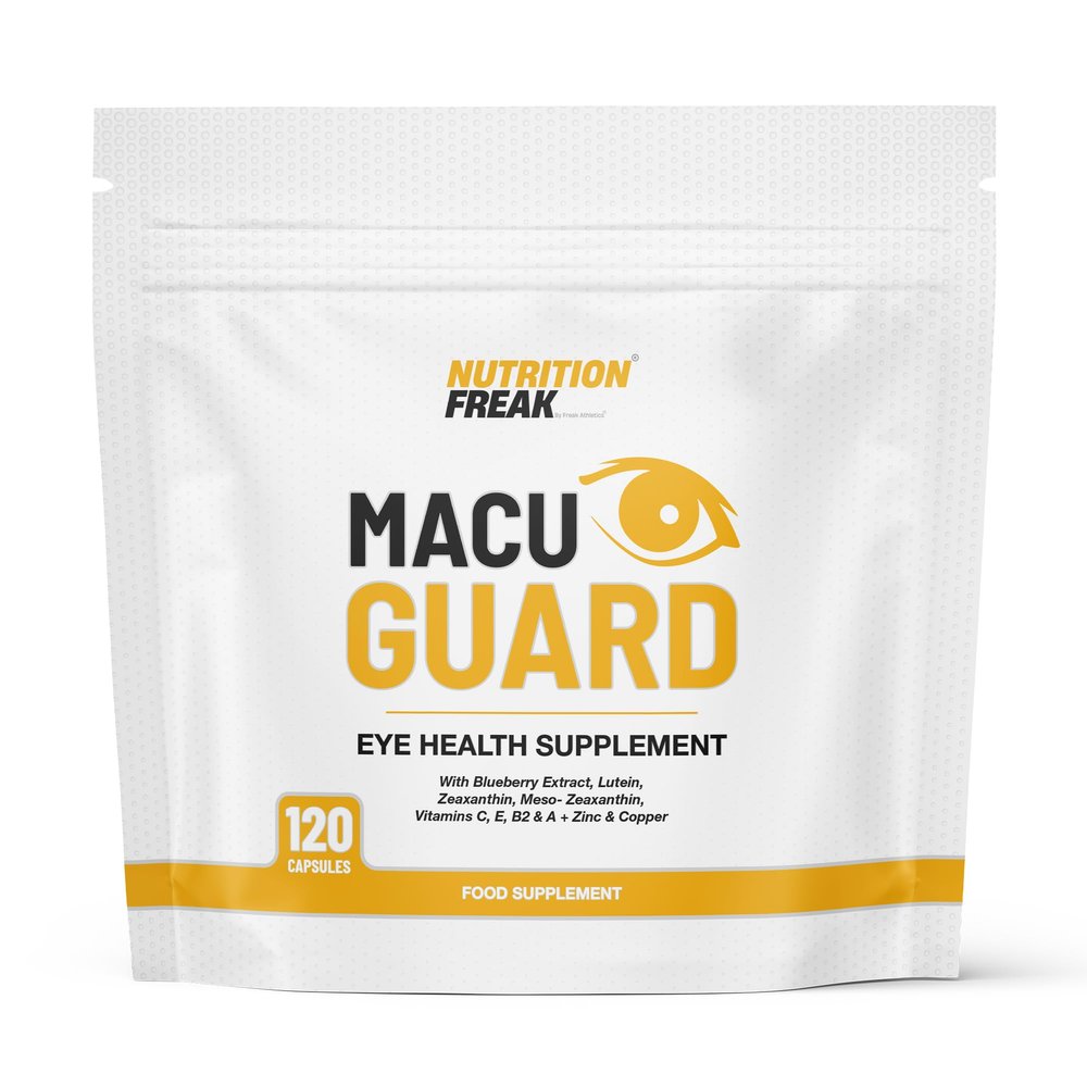 MacuGuard+ Eye Supplement - 120 Capsules - Zeaxanthin, Meso Zeaxanthin, Lutein, Blueberry Extract Plus Vitamins and Minerals - Premium UK Made