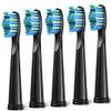 5pcs Replacement Toothbrush Heads for Fairywill Seago D7/D8/FW507/FW508, FW551/ FW917/ FW959/ FWD1/ FWD3 Black view 1