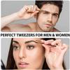 ASM Professional Tweezers Set Eyebrow Tweezers Women - Heavy Duty Stainless Steel Tweezer for Ingrown Hair & Blackhead Removal - Eyebrows Plucking Gifts for Women & Men (4 Pieces with Pouch) view 2