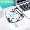 SKYWAY Reading Glasses with Lights, Bright LED Lighted Readers USB Rechargeable, Clear Vision Eyeglasses for Reading Small Prints, Labels, Prescription Bottles, Close Work(Black, 2.5X) view 2