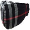 K-Milano Pack of 5 Relief Masks, 3-Ply, Mouth and Nose Mask Made of Fabric, Reusable, Washable, Suitable for Everyday, Leisure, Sports, Outdoor, MSK 001, Black Chequered view 1