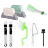 8 Pcs Hand-held Groove Gap Cleaning Tools,Door Window Track Cleaning Tools Groove Corner Crevice Cleaning Brushes for Sliding Door/Tile Lines/Shutter/Car Vents/Air Conditioner/Keyboard view 1