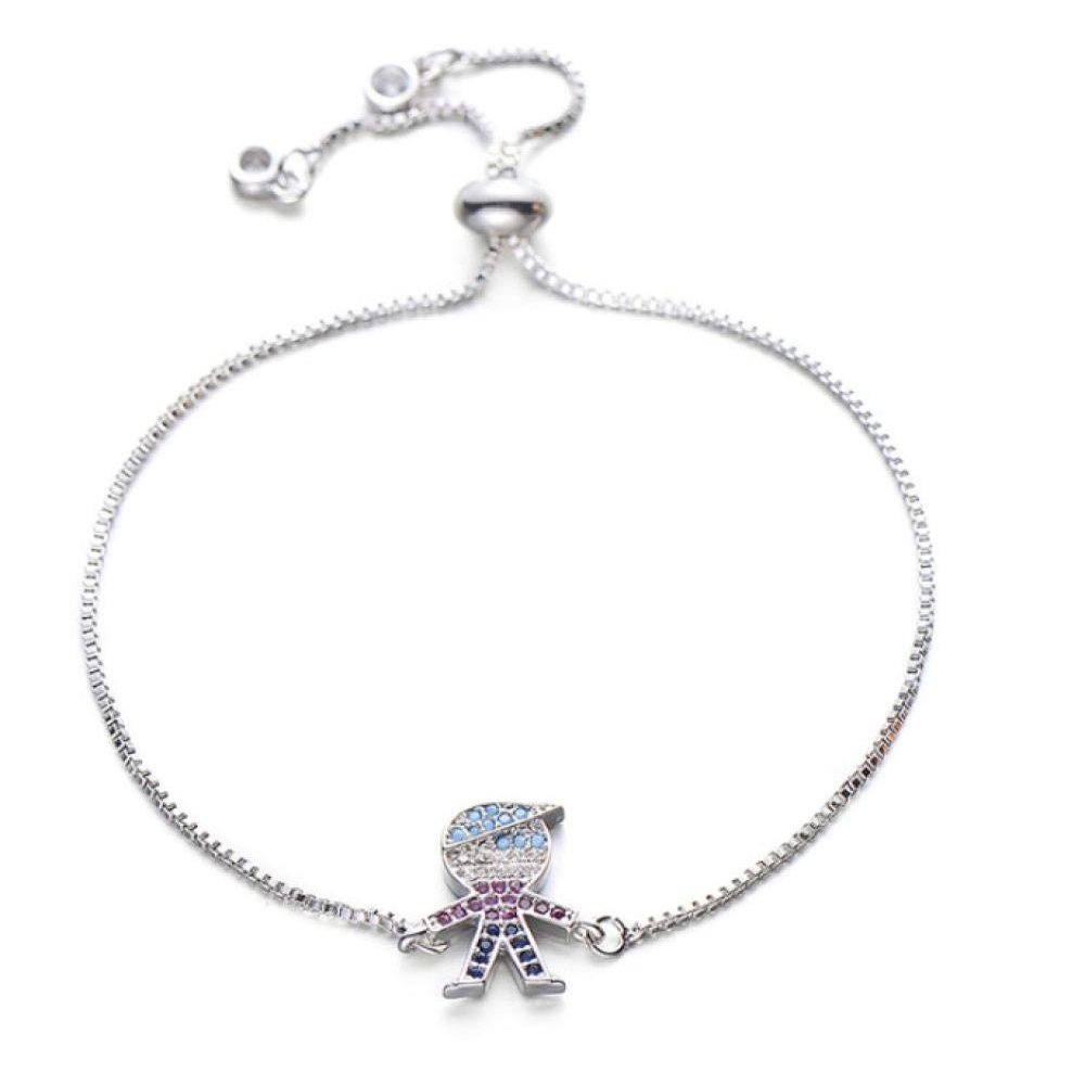 Bracelet Colorful Cubic Zircon Bracelet Adjustable Chain Charm Couple Bracelet