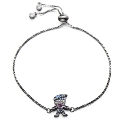 Bracelet Colorful Cubic Zircon Bracelet Adjustable Chain Charm Couple Bracelet