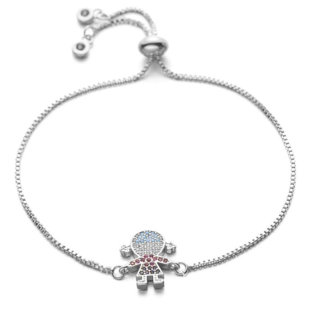 Bracelet Colorful Cubic Zircon Bracelet Adjustable Chain Charm Couple Bracelet