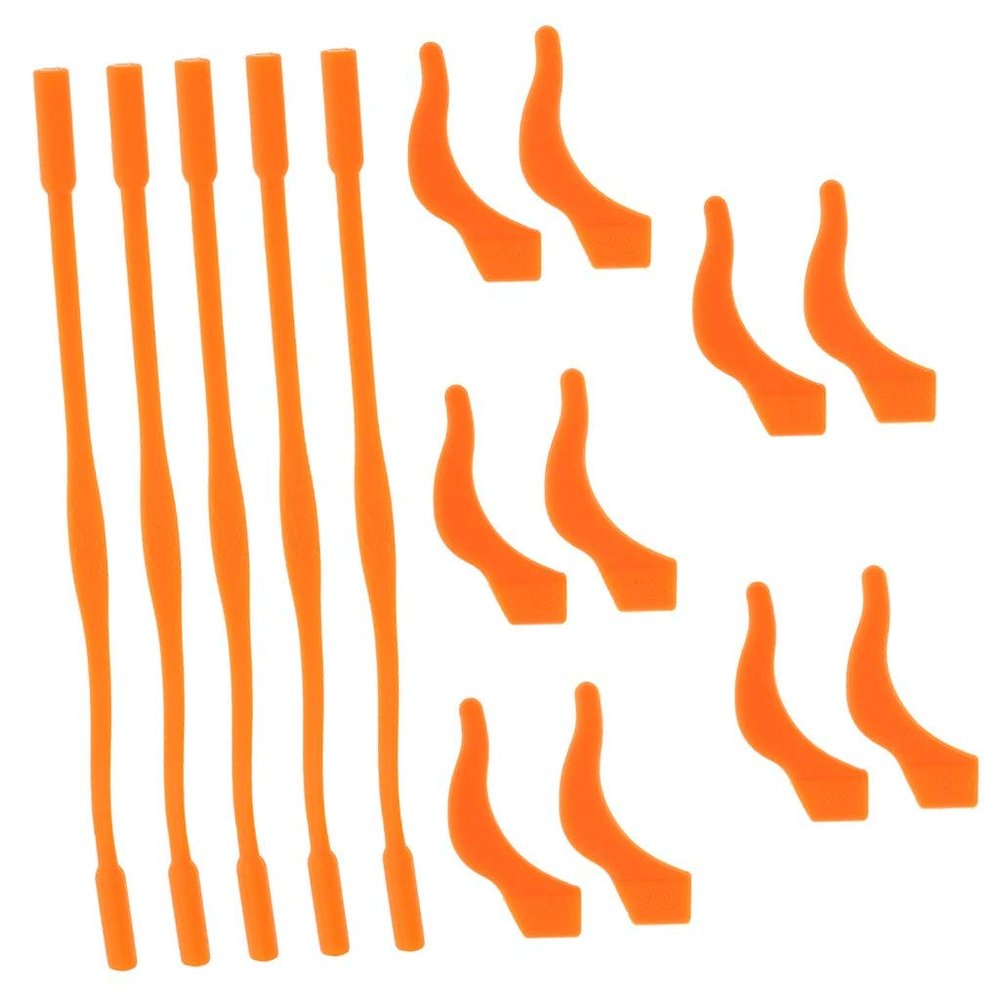 5 Pieces Kid Silicone Eyeglass Glasses Straps with Ear Hook Holder 12 Colors - Orange