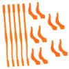 5 Pieces Kid Silicone Eyeglass Glasses Straps with Ear Hook Holder 12 Colors - Orange view 1