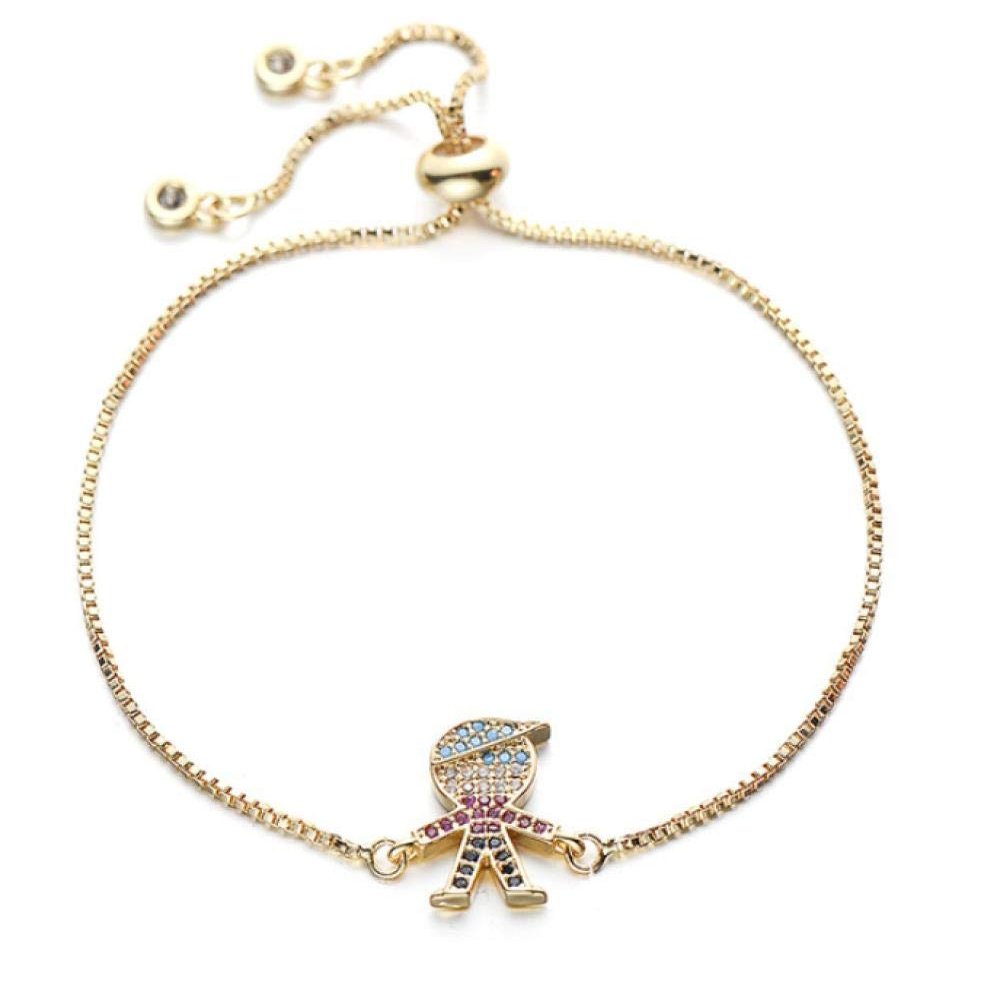 Bracelet Colorful Cubic Zircon Bracelet Adjustable Chain Charm Couple Bracelet