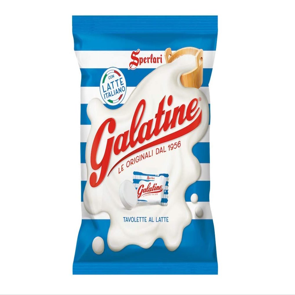 6X Sperlari Galatine Caramelle Sweets with Milk Taste Italy Candy Lollies 125g